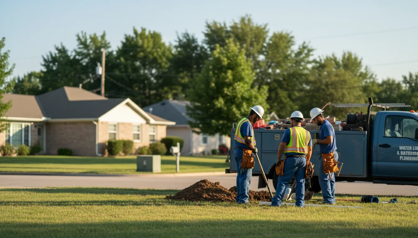 Residential water line and bathroom plumbing service in Maurice, IA